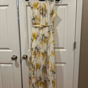 Studio One Floral Maxi Dress - Yellow and Cream